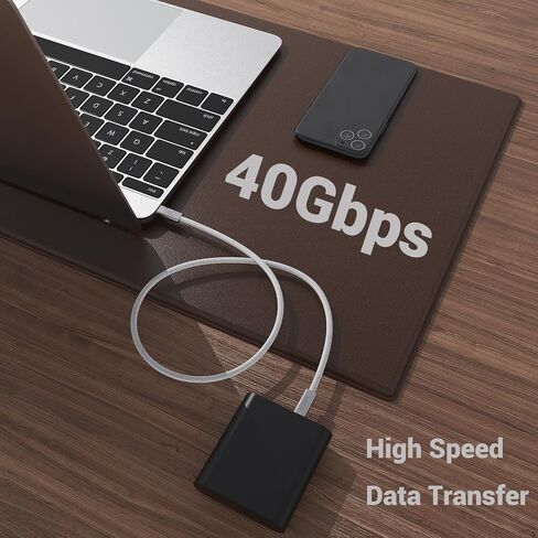 6 inch Short USB4 Cable 2 packs, 240W USB C to USB C Cable Fast Charging, 8K HD Display, 40gbps Data Transfer Type C Cord Compatible for iPhone 15/15Plus/15Pro/ Max in Saudi Arabia