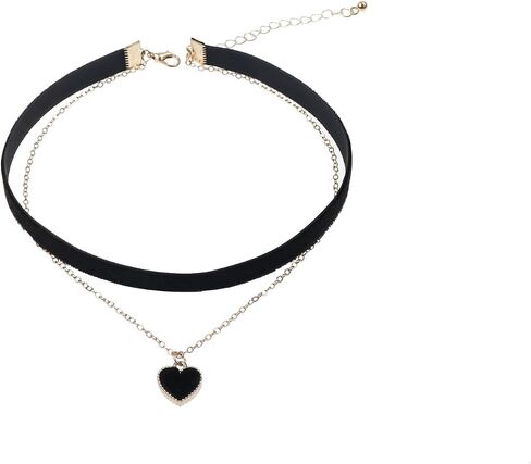 Choker Necklace for Women Girls Classic Choker Red Black Velvet Choker Choker Layer Choker Necklace for Daily and Party in Saudi Arabia