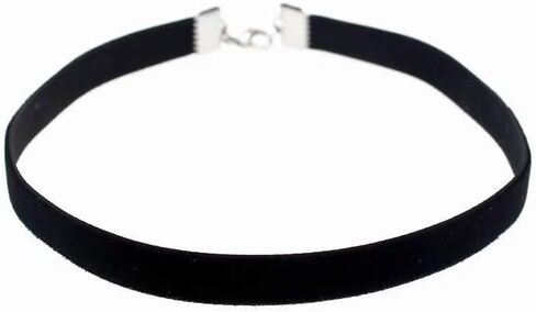 Classic Black Velvet Choker Necklace Gothic Stretch Collar Necklace Comfortable Ribbon Choker Necklace Cosplay Punk Jewelry for Women Girls in Saudi Arabia