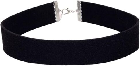 Classic Black Velvet Choker Necklace Gothic Stretch Collar Necklace Comfortable Ribbon Choker Necklace Cosplay Punk Jewelry for Women Girls in Saudi Arabia