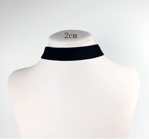 Classic Black Velvet Choker Necklace Gothic Stretch Collar Necklace Comfortable Ribbon Choker Necklace Cosplay Punk Jewelry for Women Girls in Saudi Arabia