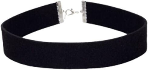 Classic Black Velvet Choker Necklace Gothic Stretch Collar Necklace Comfortable Ribbon Choker Necklace Cosplay Punk Jewelry for Women Girls in Saudi Arabia