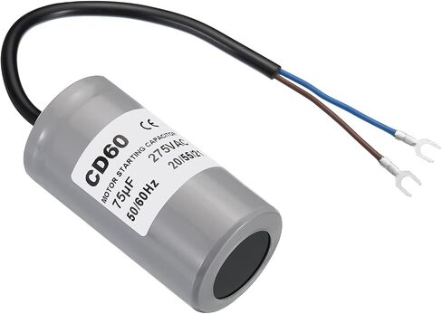 PATIKIL CD60 Running Capacitor, 100uF 275V 2 Wires 50/60Hz Motor Starting Capacitor 84.5x42.5mm for Air Compressor Motor Starts Running in Saudi Arabia