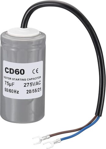 PATIKIL CD60 Running Capacitor, 100uF 275V 2 Wires 50/60Hz Motor Starting Capacitor 84.5x42.5mm for Air Compressor Motor Starts Running in Saudi Arabia