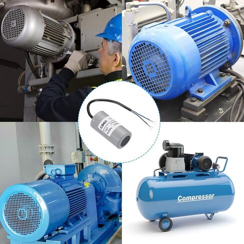 PATIKIL CD60 Running Capacitor, 100uF 275V 2 Wires 50/60Hz Motor Starting Capacitor 84.5x42.5mm for Air Compressor Motor Starts Running in Saudi Arabia