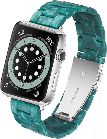 Miimall Compatible with Apple Watch Resin Band 38mm 40mm 41mm 42mm 44mm 45mm Color Series for Apple Watch SE/SE2 Series 9 Series8 Series 7 Series 6 Series 5 Series 4 Series 3 Series 2 Series 1 in Saudi Arabia