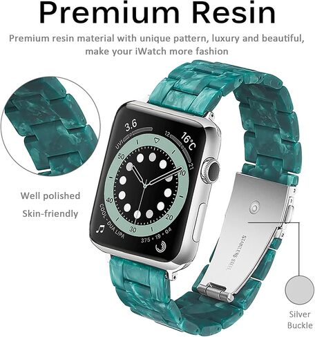 Miimall Compatible with Apple Watch Resin Band 38mm 40mm 41mm 42mm 44mm 45mm Color Series for Apple Watch SE/SE2 Series 9 Series8 Series 7 Series 6 Series 5 Series 4 Series 3 Series 2 Series 1 in Saudi Arabia