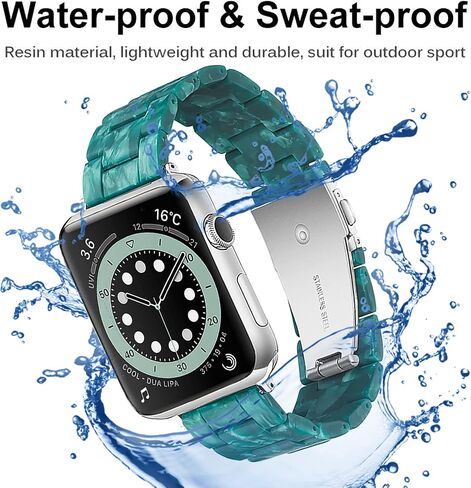 Miimall Compatible with Apple Watch Resin Band 38mm 40mm 41mm 42mm 44mm 45mm Color Series for Apple Watch SE/SE2 Series 9 Series8 Series 7 Series 6 Series 5 Series 4 Series 3 Series 2 Series 1 in Saudi Arabia