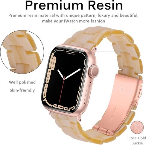 Miimall Compatible with Apple Watch Resin Band 38mm 40mm 41mm 42mm 44mm 45mm Color Series for Apple Watch SE/SE2 Series 9 Series8 Series 7 Series 6 Series 5 Series 4 Series 3 Series 2 Series 1 in Saudi Arabia