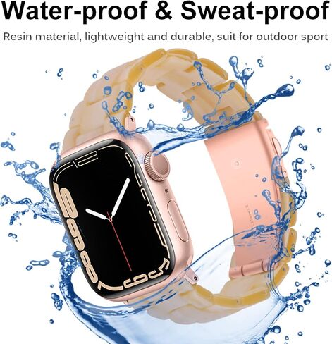 Miimall Compatible with Apple Watch Resin Band 38mm 40mm 41mm 42mm 44mm 45mm Color Series for Apple Watch SE/SE2 Series 9 Series8 Series 7 Series 6 Series 5 Series 4 Series 3 Series 2 Series 1 in Saudi Arabia