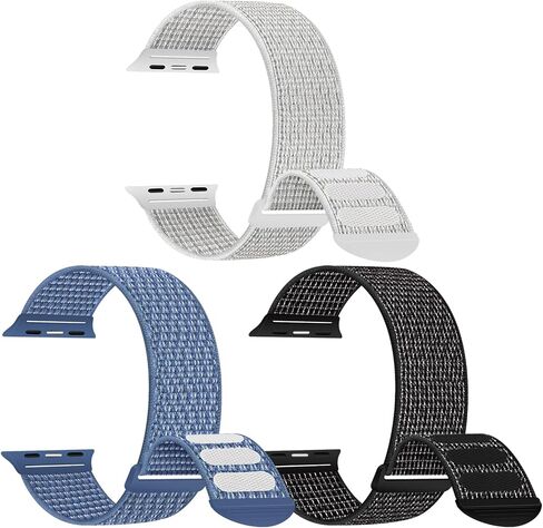 Nylon Band Compatible with Apple Watch Band 38mm 40mm 41mm for Men, Sport Loop Adjustable Wristbands for iWatch Series 8 7 6 5 4 3 2 1 SE in Saudi Arabia