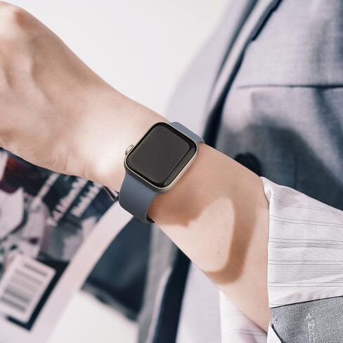 Meliya Bands Compatible with Apple Watch Band 38mm 40mm 41mm 42mm 44mm 45mm 49mm, Soft Liquid Silicone Waterproof Replacement Sport Strap Wristbands for iWatch Series Ultra2 Ultra SE2 9 8 7 6 5 4 3 2 1 SE Women Men in Saudi Arabia
