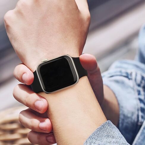 Meliya Bands Compatible with Apple Watch Band 38mm 40mm 41mm 42mm 44mm 45mm 49mm, Soft Liquid Silicone Waterproof Replacement Sport Strap Wristbands for iWatch Series Ultra2 Ultra SE2 9 8 7 6 5 4 3 2 1 SE Women Men in Saudi Arabia