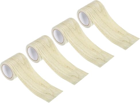 PATIKIL Wood Grain Repair Tape 2.2" X15', 4 Pack Self Adhesive Realistic Textured Repair Tape Patch for Floor Door Table Cabinets Desk, Natural Oak in Saudi Arabia