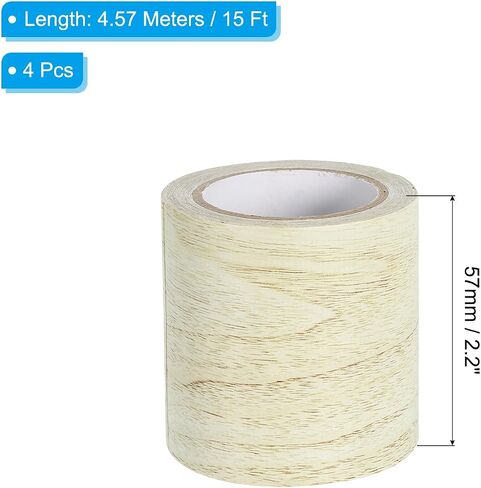 PATIKIL Wood Grain Repair Tape 2.2" X15', 4 Pack Self Adhesive Realistic Textured Repair Tape Patch for Floor Door Table Cabinets Desk, Natural Oak in Saudi Arabia