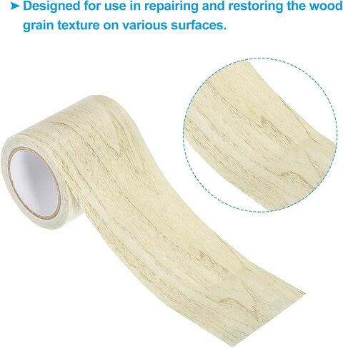 PATIKIL Wood Grain Repair Tape 2.2" X15', 4 Pack Self Adhesive Realistic Textured Repair Tape Patch for Floor Door Table Cabinets Desk, Natural Oak in Saudi Arabia