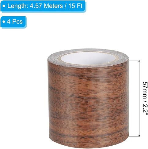 PATIKIL Wood Grain Repair Tape 2.2" X15', 4 Pack Self Adhesive Realistic Textured Repair Tape Patch for Floor Door Table Cabinets Desk, Natural Oak in Saudi Arabia