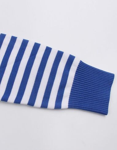 سترات نسائية مخططة بأكمام طويلة ورقبة دائرية بلوفر كاجوال لطيف على شكل قلب محبوك in Kuwait