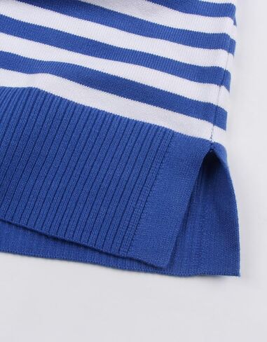 سترات نسائية مخططة بأكمام طويلة ورقبة دائرية بلوفر كاجوال لطيف على شكل قلب محبوك in Kuwait