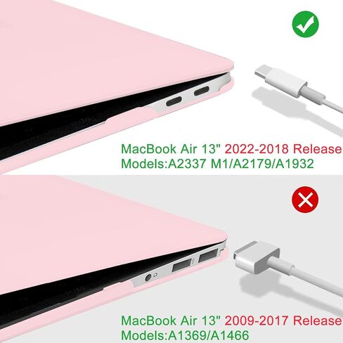B BELK Compatible with MacBook Air 13 inch Case M1, MacBook Air Case 2021 2020 2019 2018 A2337 A2179 A1932 Touch ID, Plastic Laptop Hard Shell + 2 Keyboard Covers + Screen Protector, Lavender Purple in Saudi Arabia