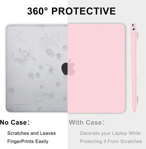 B BELK Compatible with MacBook Air 13 inch Case M1, MacBook Air Case 2021 2020 2019 2018 A2337 A2179 A1932 Touch ID, Plastic Laptop Hard Shell + 2 Keyboard Covers + Screen Protector, Lavender Purple in Saudi Arabia