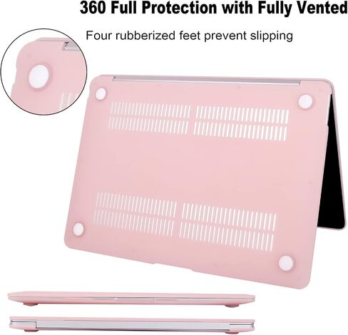 B BELK Compatible with MacBook Air 13 inch Case M1, MacBook Air Case 2021 2020 2019 2018 A2337 A2179 A1932 Touch ID, Plastic Laptop Hard Shell + 2 Keyboard Covers + Screen Protector, Lavender Purple in Saudi Arabia