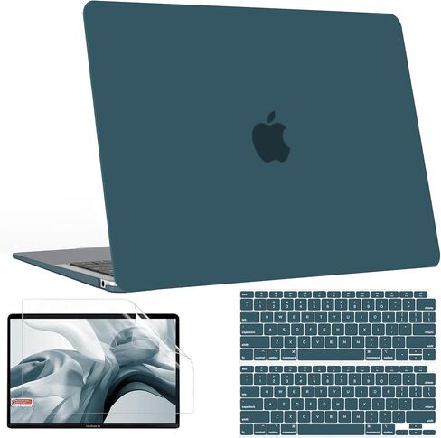 B BELK Compatible with MacBook Air 13 inch Case M1, MacBook Air Case 2021 2020 2019 2018 A2337 A2179 A1932 Touch ID, Plastic Laptop Hard Shell + 2 Keyboard Covers + Screen Protector, Lavender Purple in Saudi Arabia
