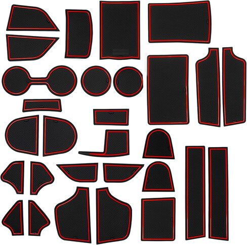 CupHolderHero fits Chevy Impala Accessories 2014-2020 Premium Custom Interior Non-Slip Anti Dust Cup Holder Inserts, Center Console Liner Mats, Door Pocket Liners 29pc Set (Blue Trim) in Kuwait