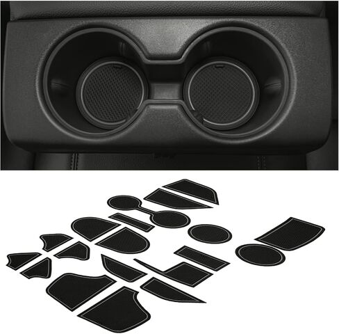CupHolderHero fits Chevy Impala Accessories 2014-2020 Premium Custom Interior Non-Slip Anti Dust Cup Holder Inserts, Center Console Liner Mats, Door Pocket Liners 29pc Set (Blue Trim) in Kuwait