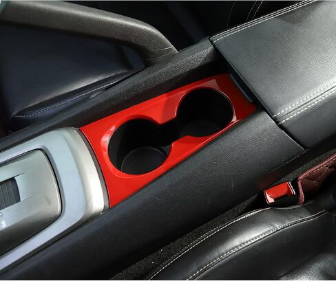 JeCar for Camaro Cup Holder Cover Trim Carbon Fiber Interior Accessories for Chevrolet Chevy Camaro 2010-2015 in Saudi Arabia