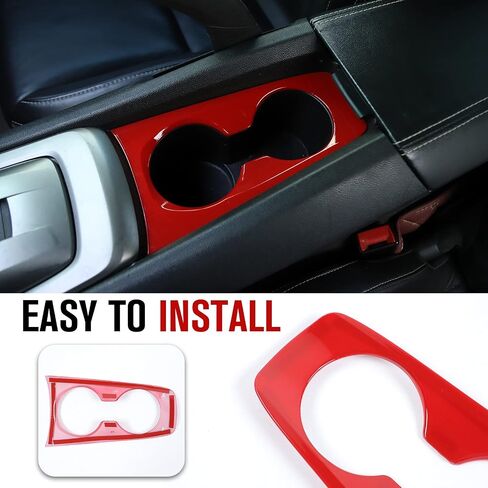 JeCar for Camaro Cup Holder Cover Trim Carbon Fiber Interior Accessories for Chevrolet Chevy Camaro 2010-2015 in Saudi Arabia