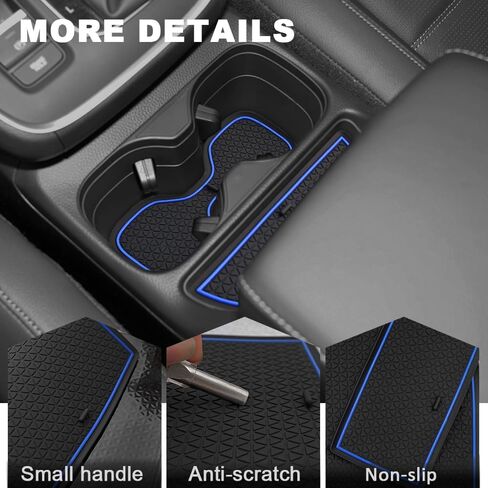 سجادات بطانة وحدة التحكم المركزية لسيارة Honda CR-V CRV 2023 2024 ملحقات حامل الأكواب، بطانات جيب الباب 17 قطعة/مجموعة (أحمر) in Kuwait
