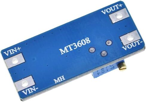 5 Pcs DC-DC Boost Converter MT3608 2V-24V to 5V-28V 2A Adjustable Voltage Regulator Step Up Power Supply Module for Arduino with 24AWG Wire in Saudi Arabia