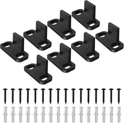 ZEKOO 1 Pack Barn Door Floor Guide,No Groove Adjustable Closet Door Guide Use for Barn Door,Floor Mount Sliding Door Bottom Guide,Fit for Different Thick of Door Black in Saudi Arabia