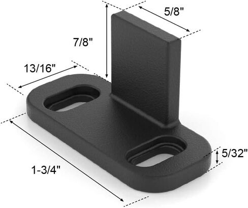 ZEKOO 1 Pack Barn Door Floor Guide,No Groove Adjustable Closet Door Guide Use for Barn Door,Floor Mount Sliding Door Bottom Guide,Fit for Different Thick of Door Black in Saudi Arabia