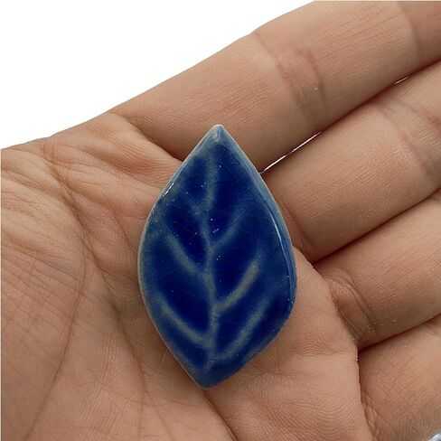 1.1LB 3 Size Ceramic Leaf-Shaped Mosaic Tiles,Mosaic Ceramics Pieces for DIY Crafts & Home Decoration (Ice-Crackle Green) in Kuwait