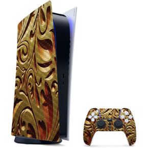 MightySkins Carbon Fiber Gaming Skin for PS5 / Playstation 5 Digital Edition Bundle - Black Diamond Plate | Durable Textured Carbon Fiber Finish | Easy to Apply | Made in The USA