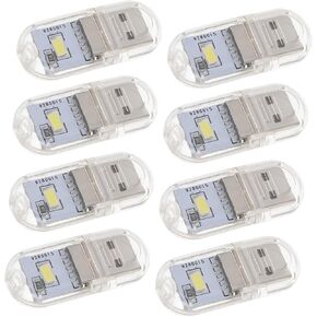 8pcs USB Night Light Night Light for Bedroom Lights for Mini Night Light Silicone Light Bulbs Night Light Bulb Keyboard Light Car Interior USB Lamp Indoor USB Lamp