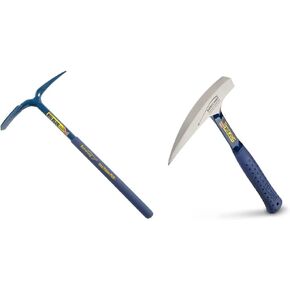 Estwing GP-100 Geologist Paleo Pick and Rock Pick - 22 oz Geological Hammer with Pointed Tip & Shock Reduction Grip - E3-22P, Blue