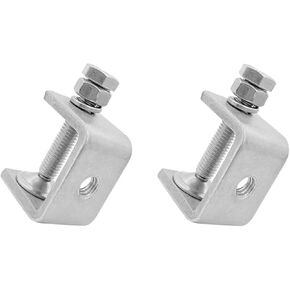 0-25Mm Mini Stainless Steel C Clamps for Mounting, Heavy Duty Woodworking U Clamp Set Tiger Clamp Tools with Stable Wide Jaw Opening & Protective Pads for Welding/Carpenter(2Pcs)