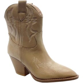 Women Cowgirl Cowboy Western Pointed Toe Ankle Bootie