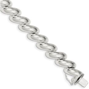 Solid Sterling Silver 10.0mm San Marco Bracelet