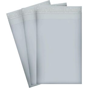 100 CT 6 x 9 Polymailer Polyethylene Plastic Packaging Shipping Envelopes Self Seal Adhesive Waterproof Package Mail Pouch Bags for Apparel, Clothing - Grey