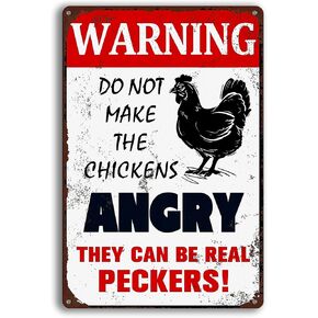 Chicken Coop Signs for Farm Fresh Butt Nuggets Sign,Vintage Metal Farm Signs,Chicken Signs For Coop Funny Outdoor Chicken Yard Decor 8×12 Inch