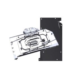 GPU Waterblock - for Asus TX RTX 4060 Ti O8G Gaming & ATS RTX 4060 O8G Gaming, PC GPU Water Liquid Cooling Block Cooler with Backplate (5V ARGB RBW Aura Effect LED Lights GPU Block with Backplate)