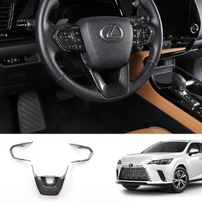 Compatible with 2023 2024 for Lexus RX350 RX350h RX 500h NX 250 NX 350 NX 350h NX 450h 2022 2023 2024 Interior Steering Wheel Cover Accessories (Carbon Fiber)