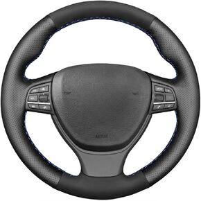 MEWANT Hand Stitched Steering Wheel Cover Wrap for BMW M Sport F10 F11 (Touring) F07 F12 F13 F06 F01 F02 M5 F10