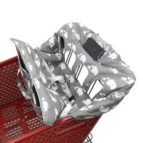 Twin Double Shopping Cart Cover for Baby Siblings with Carrying Case. Fit Wholesale Warehouse Grocery Stores Like Costco SAMS Club (Blue Sea World)
