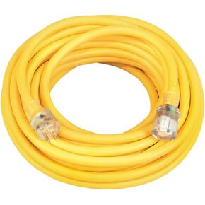 Woods 26888802 2688SW0002 50ft SJTW 10/3 Outdoor Ext Cord W/Lighted End, 50 Feet, Yellow, Foot
