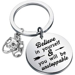 Actor Gifts for Theatre Tragedy Comedy Mask Thespian Mask Charm Bracelet Musical Theatre Gift for Actor Acting Director Theater with Inspirational Quote